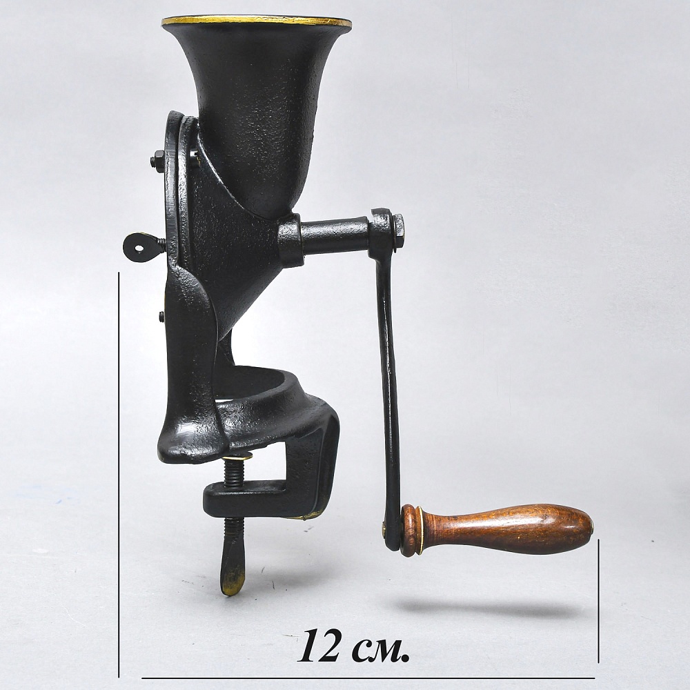 Старинная Чугунная Ручная Механическая Мельница - Кофемолка BREVETE, Бельгия 30-е гг.