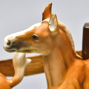 Коллекционная статуэтка «Лошади - Скачущие Жеребята», Фарфор Hutschenreuther Германия, 1970 год.