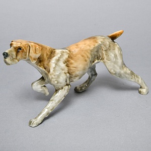 Коллекционная Фарфоровая статуэтка «Собака ПОЙНТЕР», Hutschenreuther Германия, середина ХХ века.