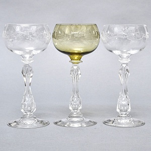 Антикварный Набор бокалов для Вина 6 шт. «MICADO MIX», Saint Louis. Франция, начало ХХ века.