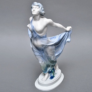 Антикварная Фарфоровая статуэтка Арт Деко «Невеста ветра», Rosenthal Германия, 1912 - 1914 годы. 