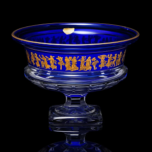 Большая Хрустальная Ваза «Танец - Jupiter. Dance De Flore», VAL SAINT LAMBERT (Вал Сант Ламберт) Бельгия.