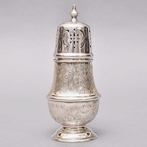 Винтажная Металлическая Баночка - Емкость - Флакон для сахарной пудры, Silverplated Англия 50гг.