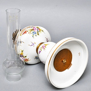 Старинная Керосиновая Фарфоровая Лампа MATADOR Ludwigsburg Германия, начало ХХ века.