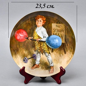 Коллекционная Фарфоровая Тарелка «Джонни - Маленький силач», RECO США -1983 год.