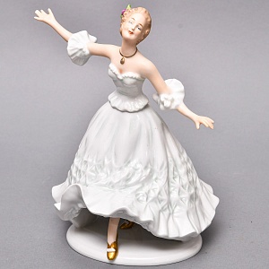 Большая Коллекционная Фарфоровая статуэтка «Танцовщица», ВАЛЕНДОРФ - WALLENDORF  Германия.