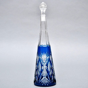 Редкость! Малый Хрустальный Графин - Штоф «Аквамарин» VAL SAINT LAMBERT Бельгия, конец 50-х гг.