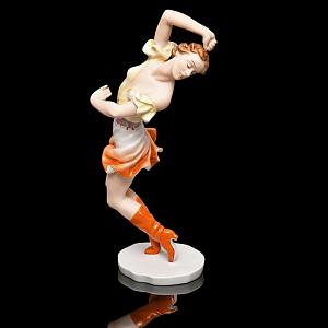 Коллекционная Фарфоровая статуэтка «Танцовщица Урсула Дайнерт», ROSENTHAL Германия, 40-е годы ХХ века. 