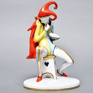 Редкая! Коллекционная Фарфоровая статуэтка «Придворный шут», GOEBEL Германия - 1986 год. 