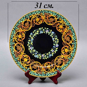 Коллекционная Тарелка - Блюдо «Золотой плющ» Фарфор, VERSACE, Rosenthal Германия -1997 год. 