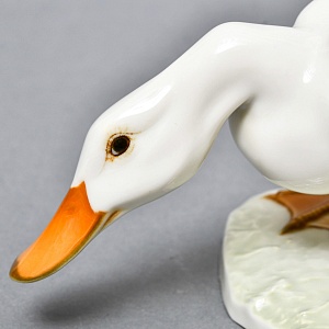 Большая Коллекционная Фарфоровая статуэтка «Три белые утки», Hutschenreuther Германия.