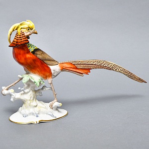 Коллекционная Фарфоровая статуэтка Птица - «Золотой Фазан», Hutschenreuther Германия, 60-е гг.