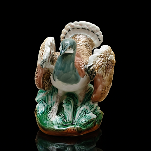 Большая Коллекционная статуэтка «Птица - ДРОФА», Фаянс ЗиК Конаково, СССР 50-е годы.
