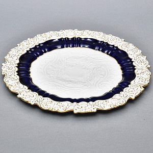 Коллекционное Фарфоровое Блюдо - Тарелка «Марсель», Кобальт, MEISSEN Германия - 1955 год.
