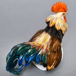 Коллекционная Фарфоровая статуэтка «Бойцовый Петух», ROSENTHAL Германия, середина ХХ века. 