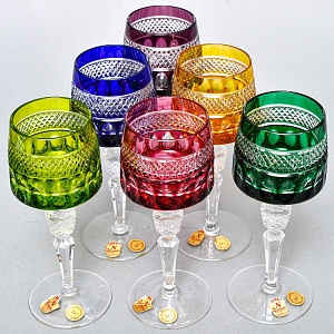 Хрустальные Бокалы для вина 6 -ть штук серия «BRISTOL», NACHTMANN Германия, 70 -е годы ХХ века.