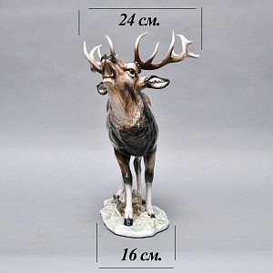 Большая Фарфоровая статуэтка «Благородный ОЛЕНЬ», ROSENTHAL Германия, середина ХХ века. 