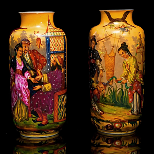 Редкие!!! Большие Антикварные Парные Вазы «Персидские мотивы», Франция VIEUX PARIS.