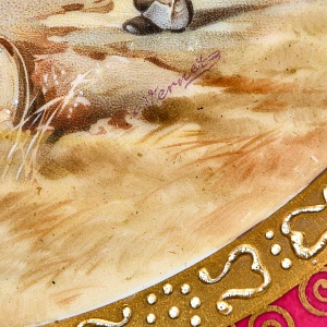 Коллекционная Фарфоровая тарелка - блюдо «Наполеон в битве при Йене», Porcelaine de Paris Франция.