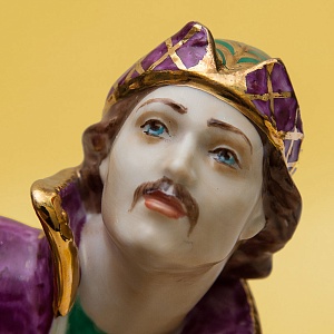 Авторская Фарфоровая статуэтка «Царе́вна-лягу́шка», СССР Дулево, 50-е года.