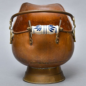 Небольшой Каминный Медный Зольник - Кашпо, Англия первая половина ХХ века!