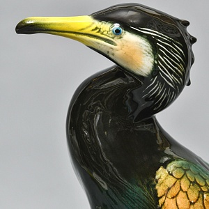 Редкость!  Птица - Большая Фарфоровая статуэтка «Баклан» Карл Энс / Karl Ens, Германия -50 гг.