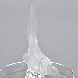 Хрустальная Подставка «ФАЗАН» для колец и украшений в стиле Арт Нуво, Laligue Франция.