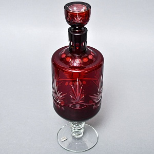 Набор Графин и Рюмки «Рубиновый Хрусталь», Tirgu-Mures Германия, 50 -е годы ХХ века.