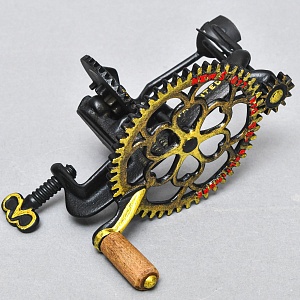 Редкость! Антикварное Чугунное Механическое Устройство для чистки Яблок и Картофеля, США конец XIX века.