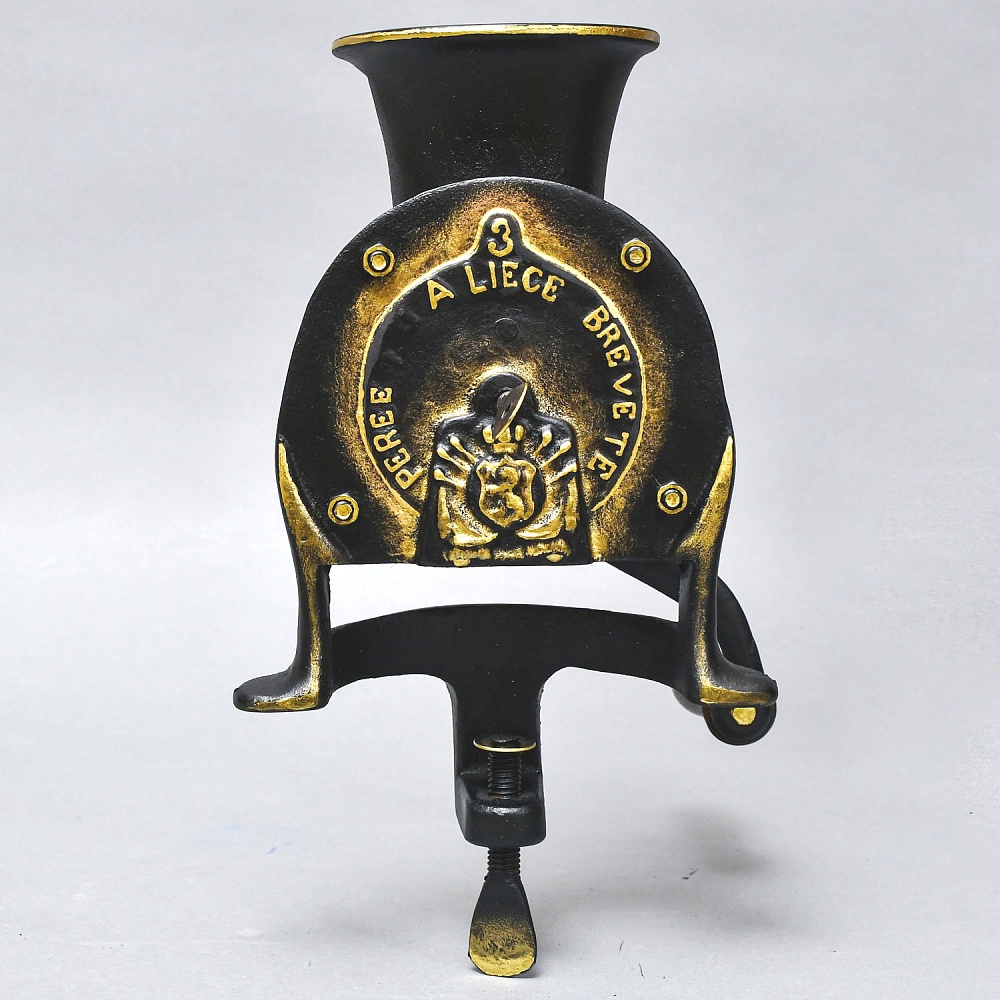 Старинная Чугунная Ручная Механическая Мельница - Кофемолка BREVETE, Бельгия 30-е гг.