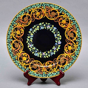 Коллекционная Тарелка - Блюдо «Золотой плющ» Фарфор, VERSACE, Rosenthal Германия -1997 год. 