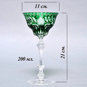 Антикварный Коллекционный Хрустальный Бокал для вина Knittel FAKIRIS, Германия 30 гг.