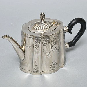 Старинный Заварочный Чайник. Метал Silverplate, SHEFFIELD Англия начало ХХ века. 