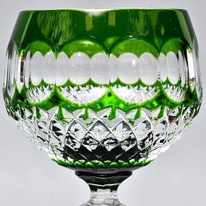 Пять Бокалов для Вина из Цветного Хрусталя, Barthmann Германия, начало 70-х годов ХХ века. 