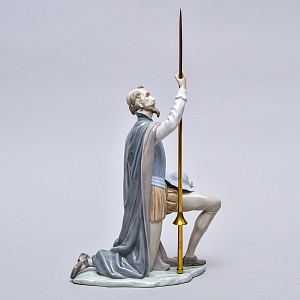 Коллекционная Фарфоровая статуэтка «Дон Кихот с копьем», Lladro Испания, 1984 - 1989 годы. 