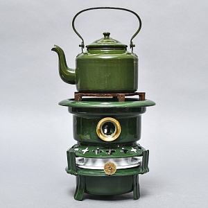 Старинная Керосиновая Горелка - Плитка - Керогаз с Чайником, GEORG HALLER Германия -40 гг.