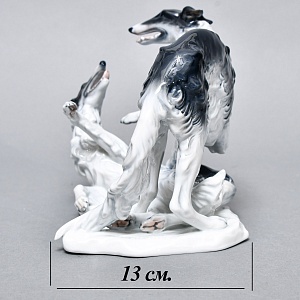 Коллекционная Фарфоровая статуэтка «Охотничьи собаки. Две Борзые», ROSENTHAL Германия.