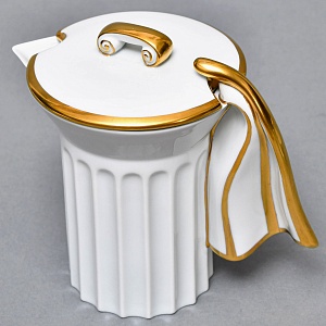  Фарфоровый Кофейный сервиз тет-а-тет «Греческие колонны» 8 предметов, Furstenberg Германия.