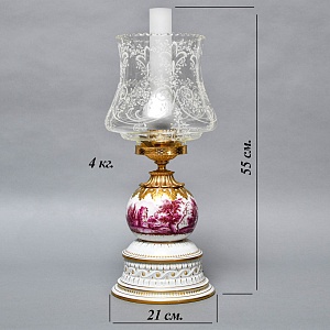 Электрическая Настольная Фарфоровая Лампа - Светильник, Giulia Mangani Италия, середина ХХ века. 