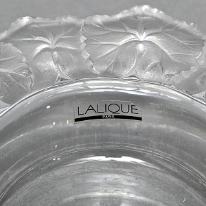 Хрустальная Конфетница - Орешница - Мелочёвница, Lalique Франция, 70-е годы ХХ века. 