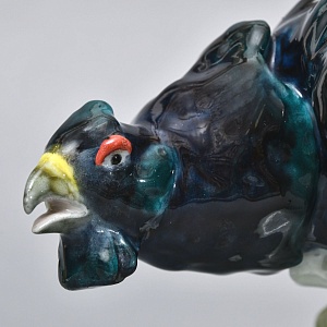 Антикварная Коллекционная Фарфоровая статуэтка «Птица - ГЛУХАРЬ», Hochst Германия начало ХХ века.