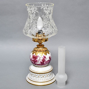 Электрическая Настольная Фарфоровая Лампа - Светильник, Giulia Mangani Италия, середина ХХ века. 