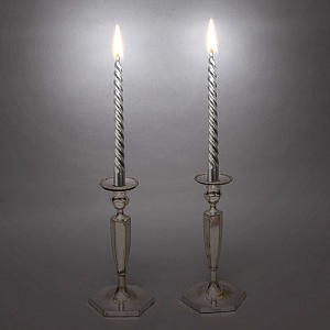 Пара Больших Антикварных Канделябров Подсвечников Silverplated, SHEFFIELD Англия начало ХХ век.