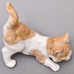 Коллекционная Фарфоровая статуэтка «Кошка - Игривый котенок», Lladro Испания. 