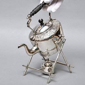 Старинная Бульотка - Чайник, GOLDSMITH & SILVERSMITH Сompany Ltd. Англия начало ХХ века.