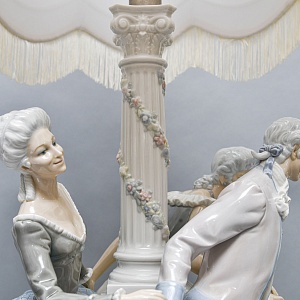  Большая Электрическая Лампа - Светильник «ТАНЕЦ», Фарфор Lladro Испания, 1971 - 1989 годы. 