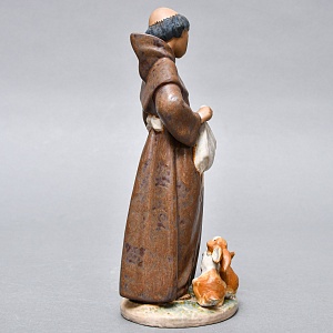 Коллекционная Фарфоровая статуэтка «Юный монах и его паства», Lladro серия Грес, Испания. 