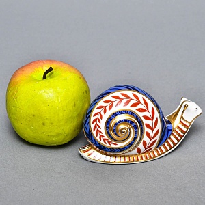 Коллекционное Пресс - Папье, Фарфоровая Статуэтка «УЛИТКА», Royal Crown Derby, Англия, 80-е гг. 