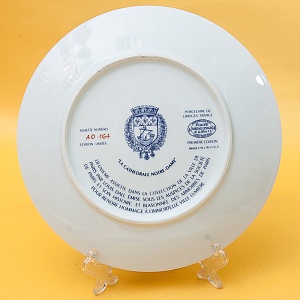  Коллекционная Тарелка «Париж - Собор Парижской Богоматери» Фарфор, Лимож, Limoges, Франция.