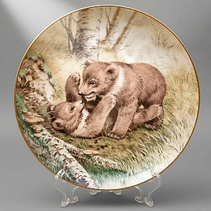 Коллекционная Тарелка «Лесной Год - МАЙ» Фарфор, Studio Fine Porcelaine Англия -1982 год.